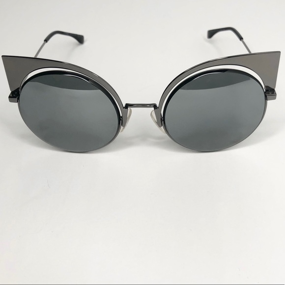 Fendi *BRAND NEW*Sunglasses Mirrored/Gunmetal Grey - Picture 1 of 7